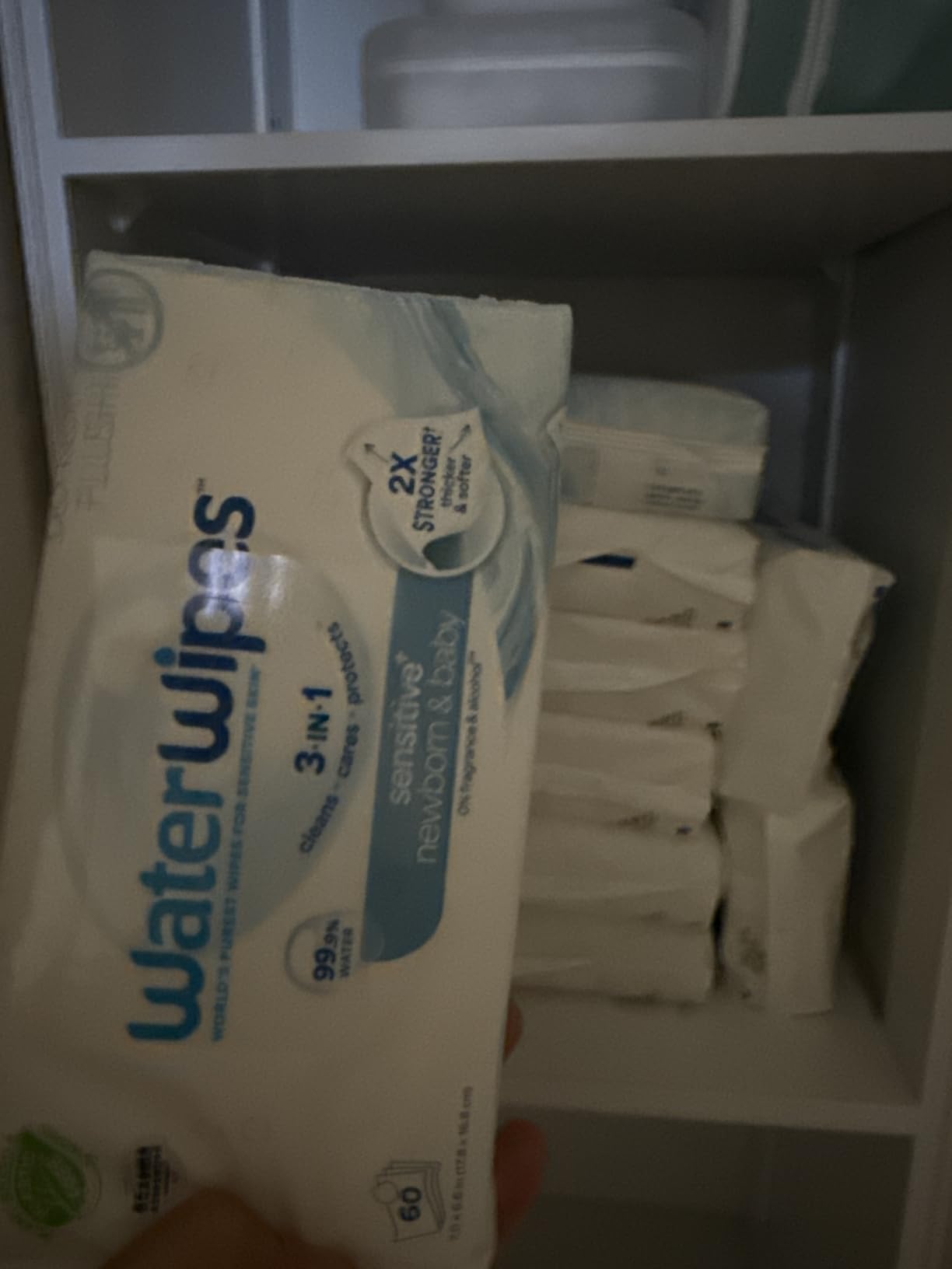 WaterWipes Sensitive+ Newborn & Baby Wipes, 3-In-1 Cleans, Cares, Protects, 99.9% Water, Unscented & Hypoallergenic, 720 Count (12 Packs) customer photo 2