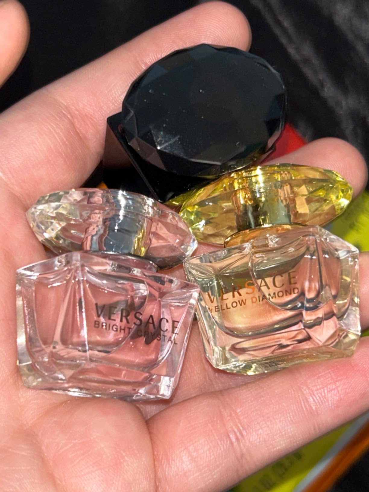 Versace Perfume for Women Variety 3-Piece Mini Gift Set – Yellow Diamond, Crystal Noir, Bright Crystal customer photo 1
