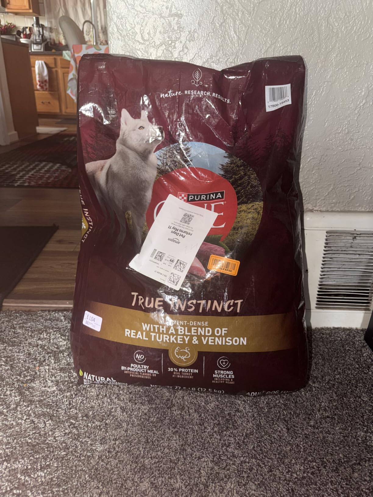 Purina ONE True Instinct Dry Dog Food, Real Turkey & Venison, 15 lb Bag customer photo 1