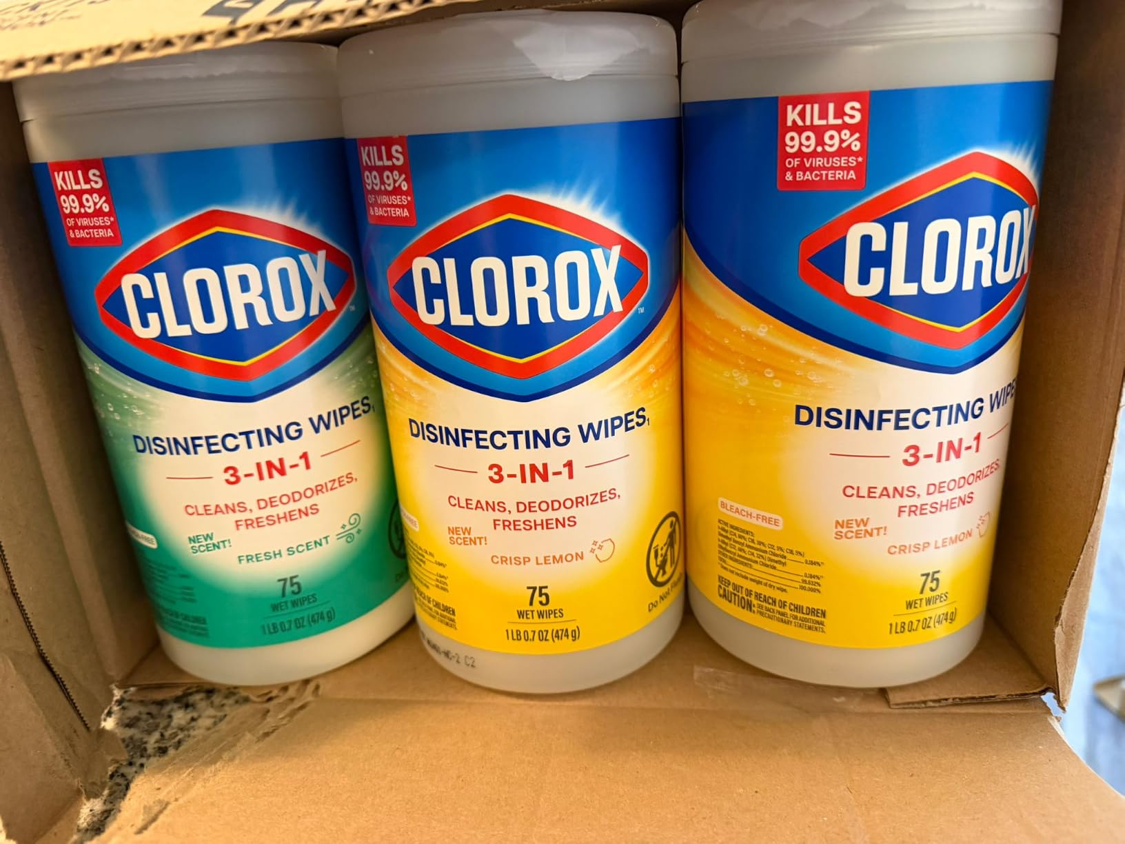 Clorox Disinfecting Wipes Cleaning Variety Pack, 75 Count, 3 Pack customer photo 1