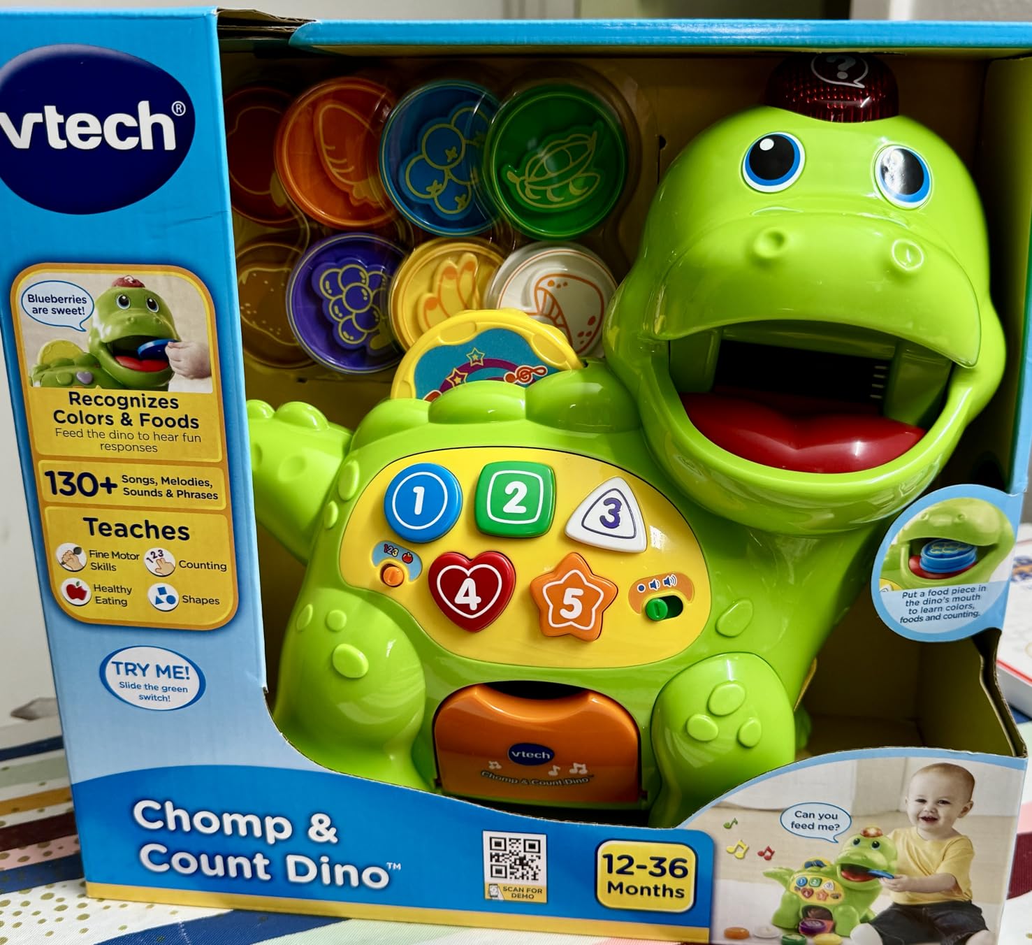 VTech Chomp and Count Dino, Green customer photo 2