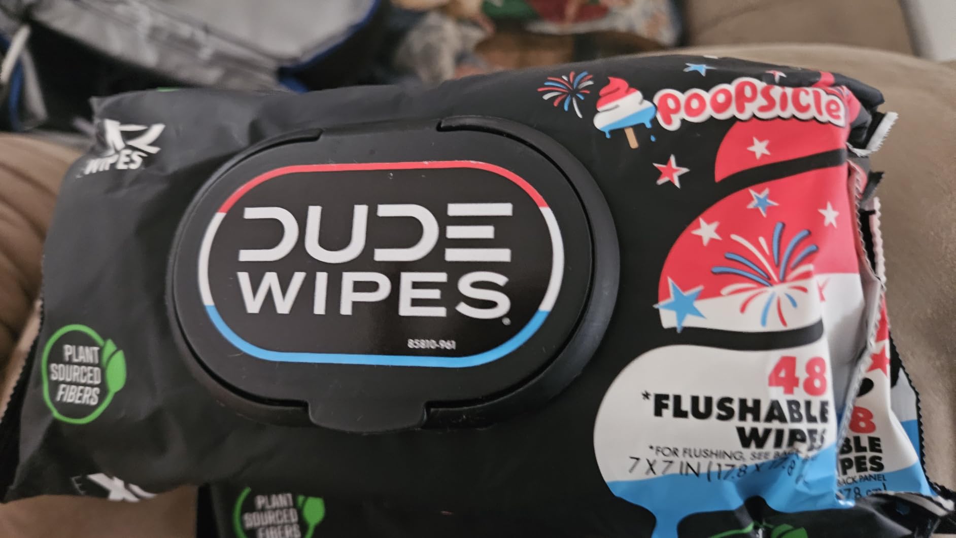 DUDE Wipes Unscented Adult Flushable Wet Wipes, Sensitive Skin, 48 Count customer photo 1