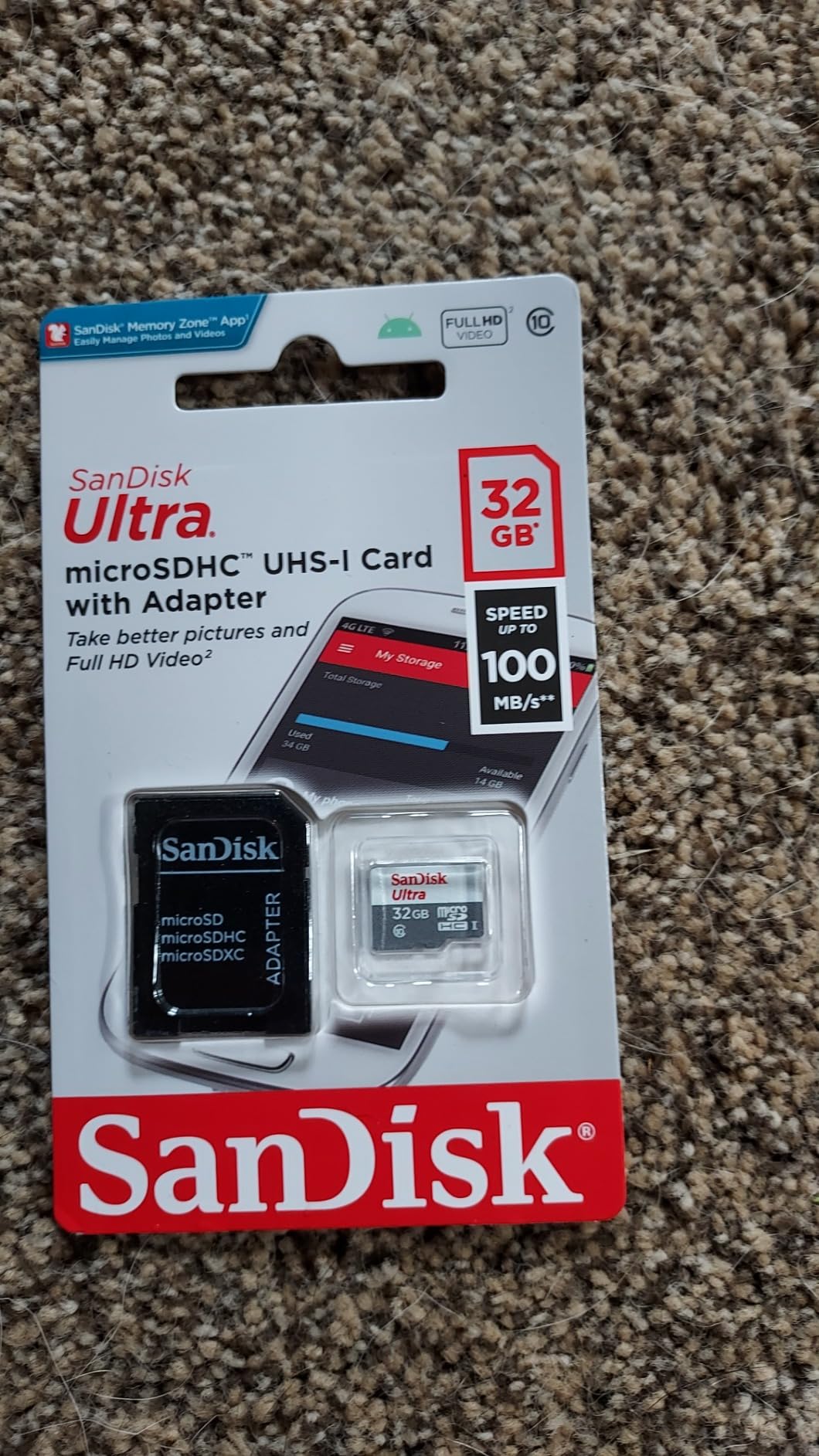 SanDisk Ultra 32GB UHS-I/Class 10 Micro SDHC Memory Card With Adapter - SDSDQUAN-032G-G4A customer photo 1
