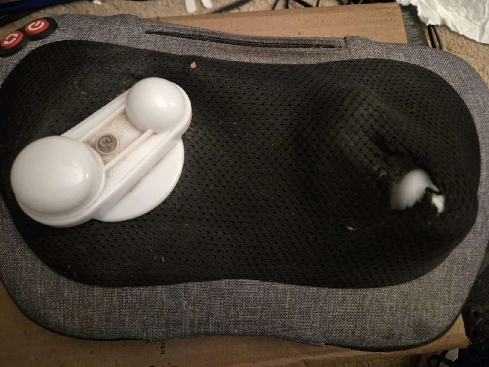 VIKTOR JURGEN Shiatsu Back Massager Heat for Pain Relief, Leather Black customer photo 2