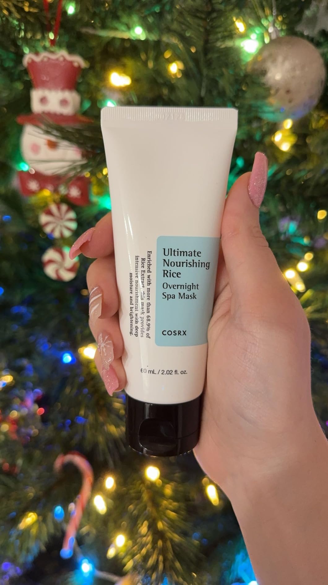 COSRX Ultimate Nourishing Rice Overnight Spa Mask, Niacinamide, 2.02fl.oz customer photo 2