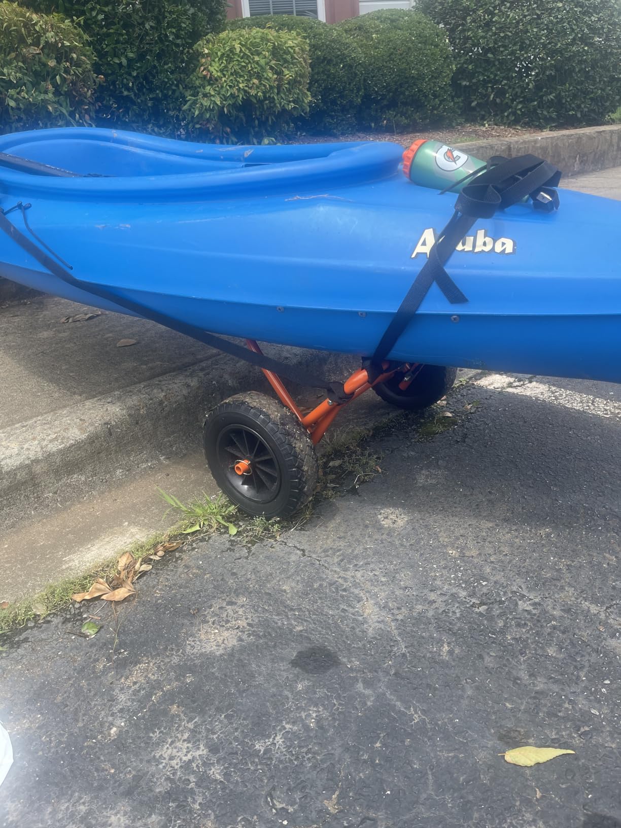 Kayak Cart – 150 Lbs Capacity Canoe Dolly with Airless Tires, Foldable Aluminum Frame, and Carrying Bag for Personal Watercraft by Rad Sportz (Orange) customer photo 2