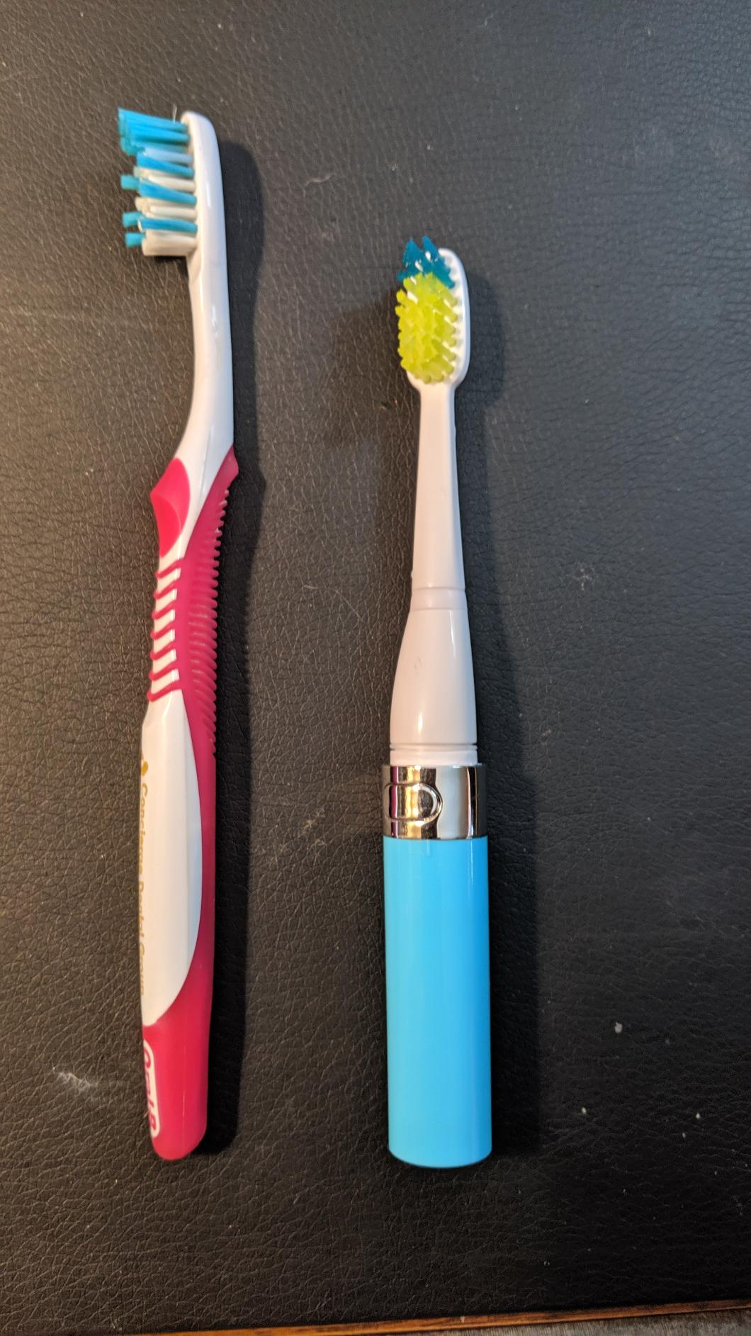 Voom Sonic Electric Toothbrush for Adults – Go 1 Series (Metallic Rose) – 2 Speed – 22,000 Strokes/Minute w/AAA Battery – Bathroom Essentials & Travel Essentials – TSA Approved customer photo 2