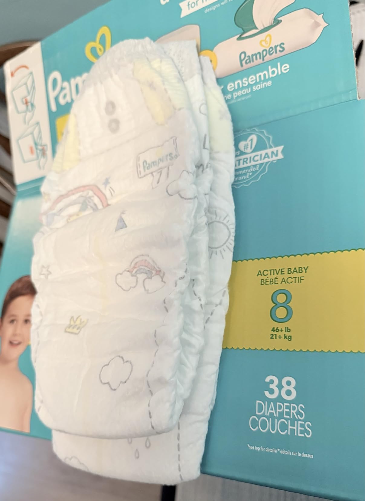 Swaddlers Diapers, Size 5 (20-37 lbs), 104 Count, Fragrance Free, Hypoallergenic, Absorbent, Pediatrician Recommended, Skin Safe customer photo 1