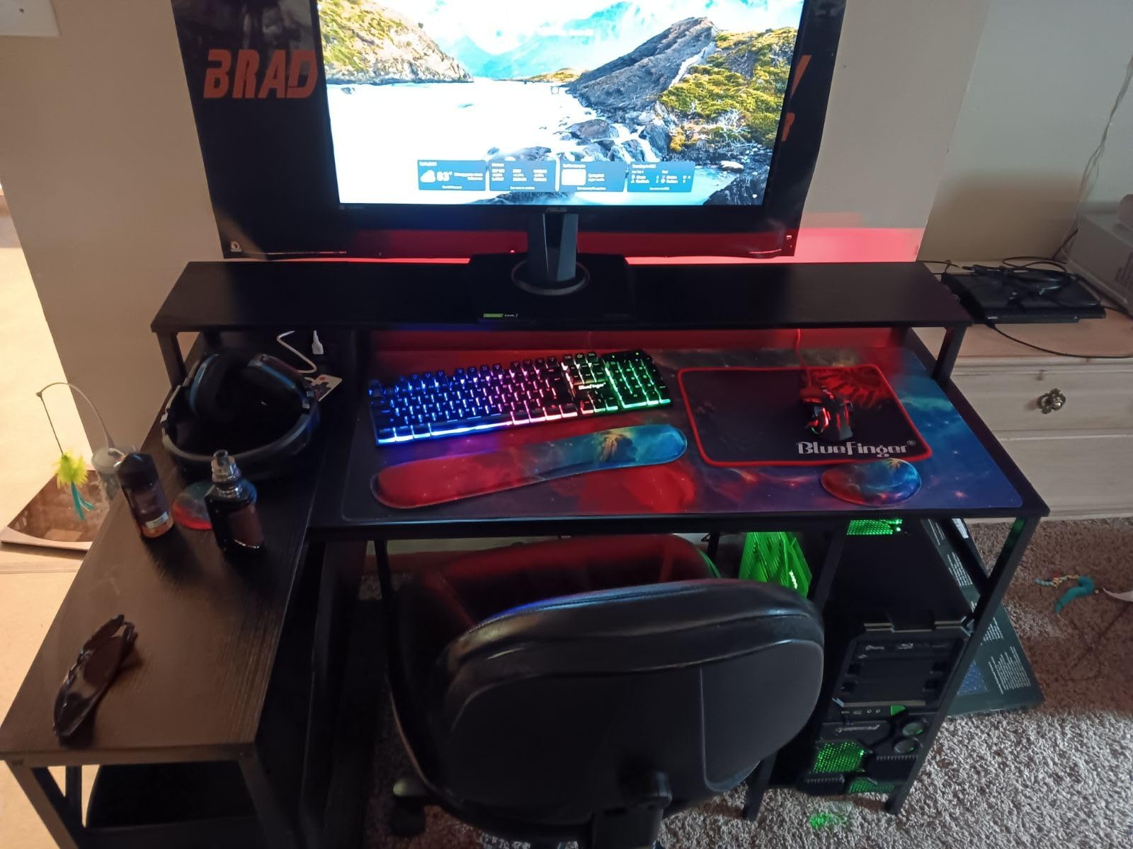 BlueFinger RGB Gaming Keyboard and Backlit Mouse Combo, USB Wired, LED Gaming Set for Laptop PC Computer Game and Work customer photo 1