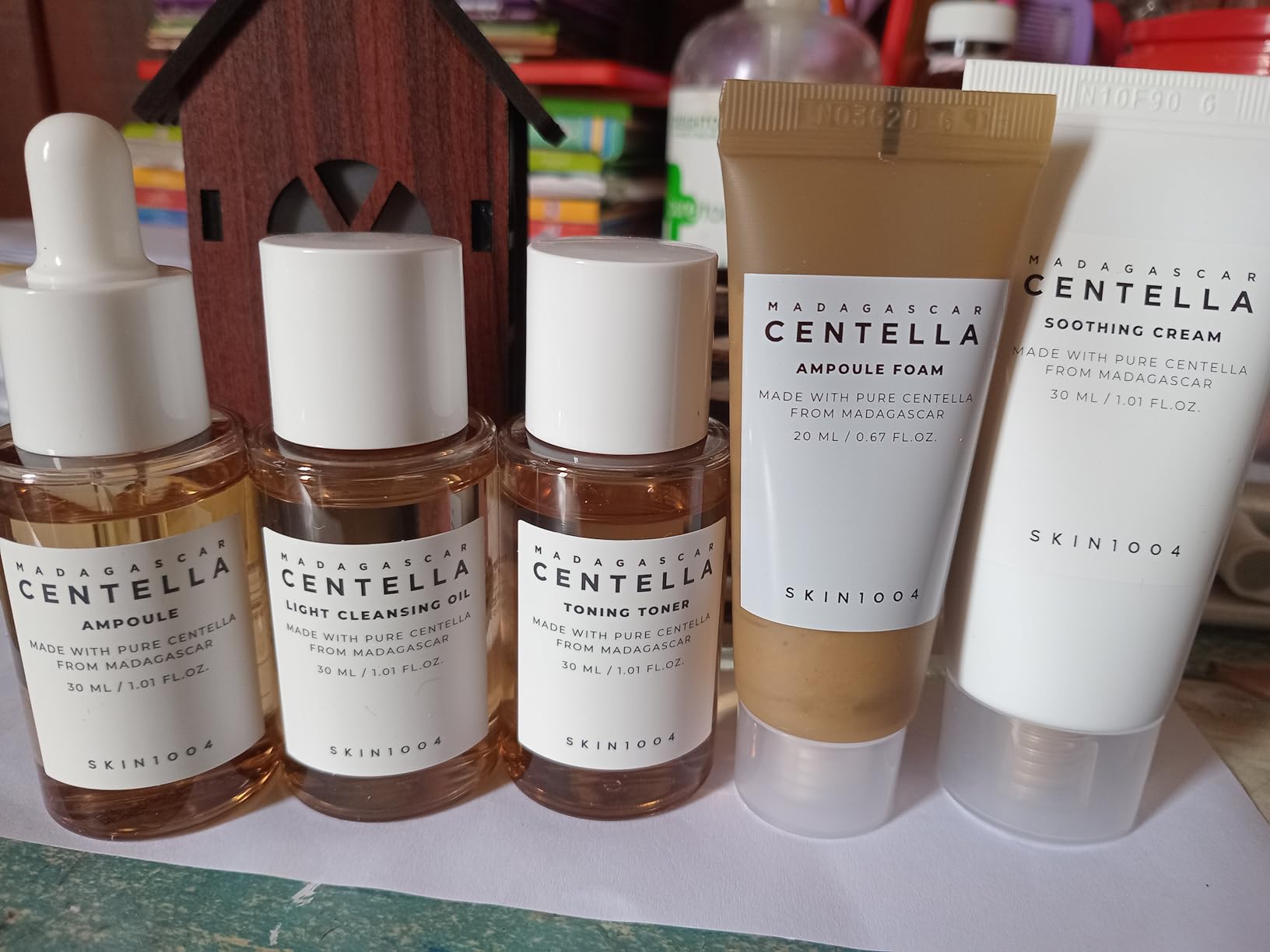 SKIN1004 Madagascar Centella Travel Kit, Toner, Ampoule, Soothing Cream, Cleansing Oil, Ampoule Foam, Basic Skincare Trial Kit Box , Gift Sets for Mom, Women & Mothers Day, Compact Size customer photo 1