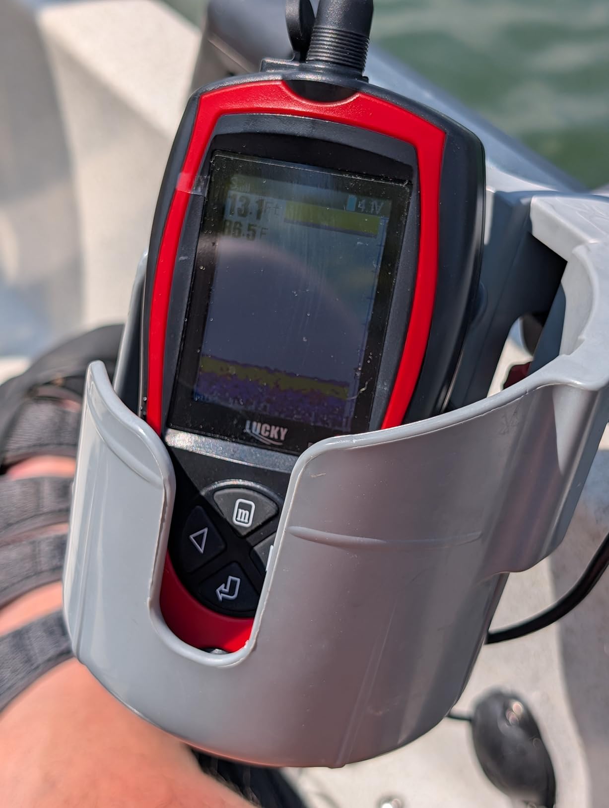 LUCKYLAKER Portable Display Fish Finder Boat Handheld Transducer Fish Finders Kayak Water Sensor Depth Finder LCD Wired Cable Ice Sea Fishing customer photo 1