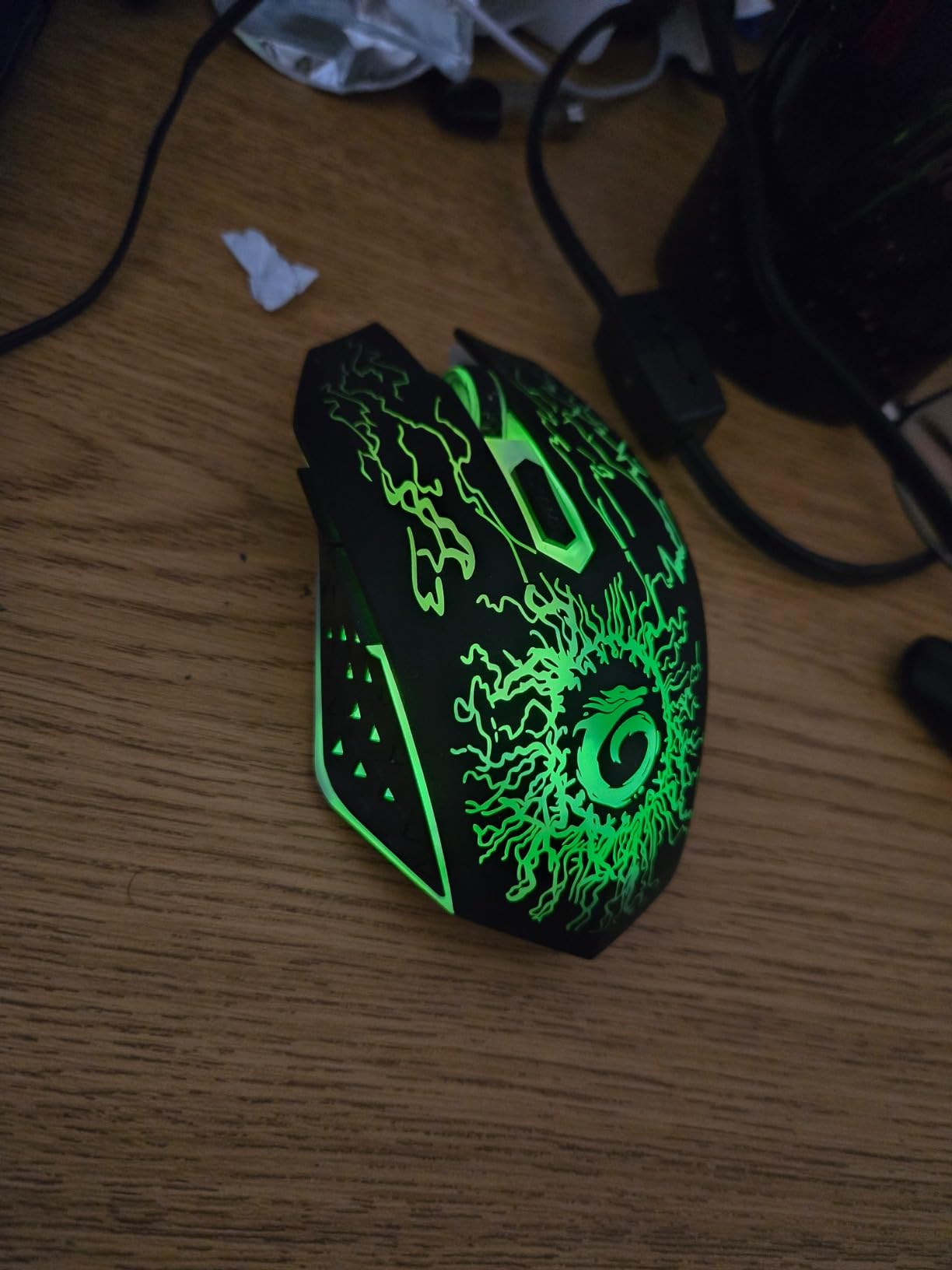 VersionTECH. Wireless Gaming Mouse, Rechargeable Computer Mouse Mice with Colorful LED Lights, Silent Click, 2.4G USB Nano Receiver, 3 Level DPI for PC Gamer Laptop Desktop Chromebook Mac-Black customer photo 1