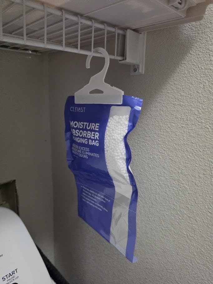 CLEVAST Moisture Absorbers Packets 10 Pack, Dehumidifier Bags for Closet, Unscented Hanging Humidity Absorber in Wardrobes, Bedrooms, Bathrooms(Net Wt. 230g/Pack) customer photo 1