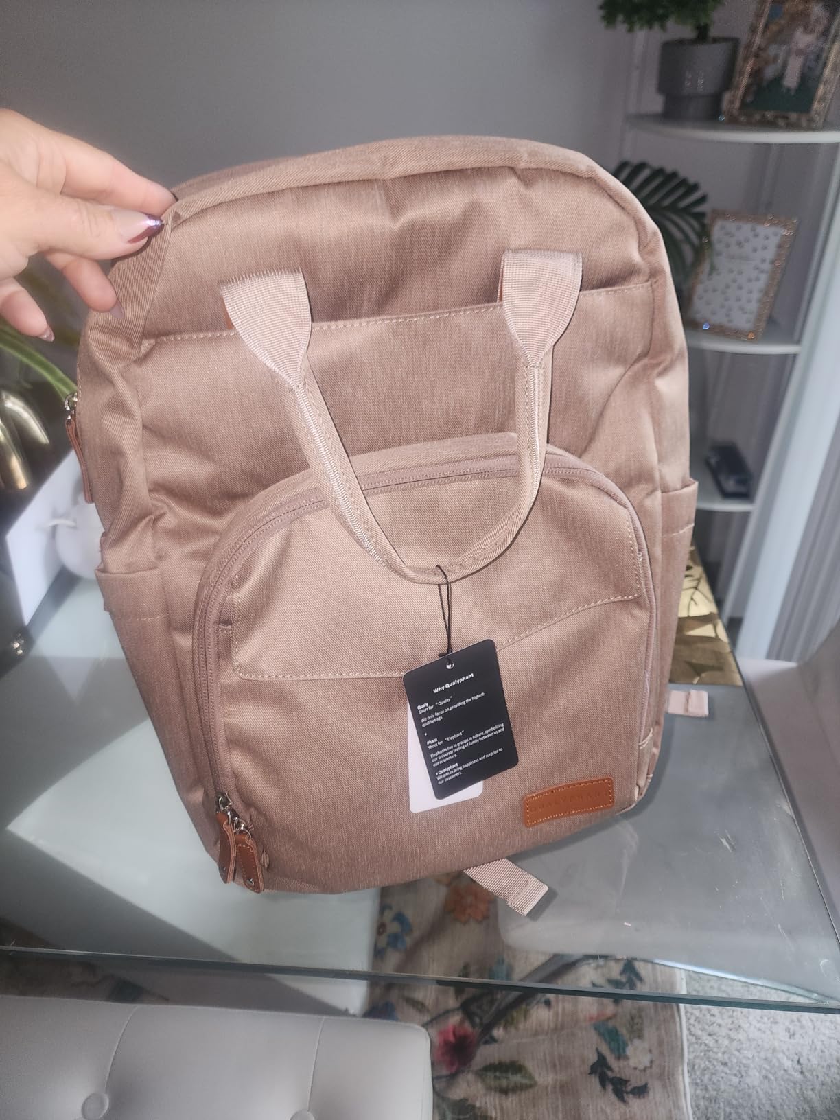 Qualyphant Extra Large Diaper Bag Backpack for 2 Kids Expandable 26-36L customer photo 2