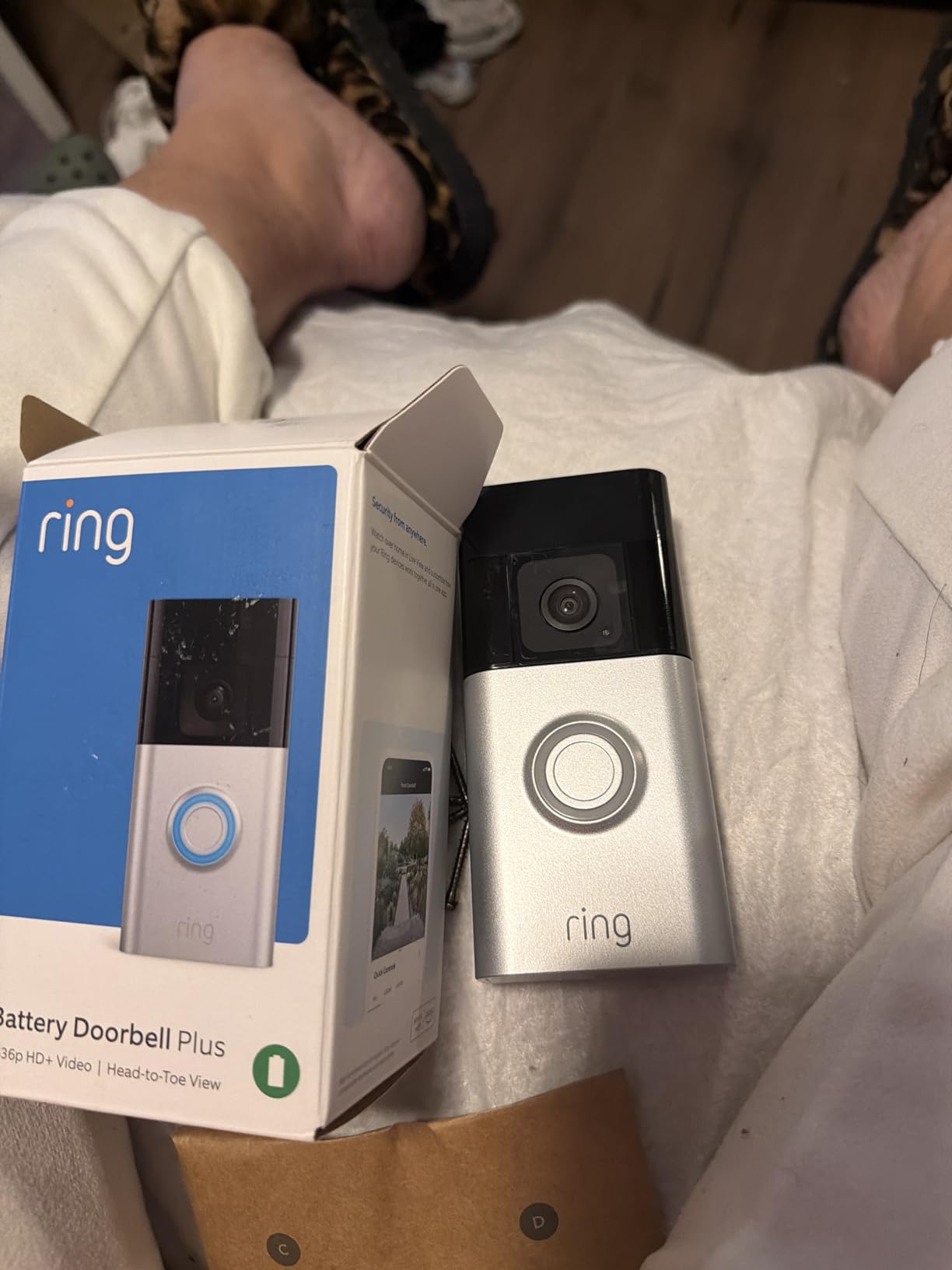 Like-New Ring Battery Doorbell Plus, Home or business security, Head-to-Toe HD+ Video, motion detection & alerts, and Two-Way Talk customer photo 2