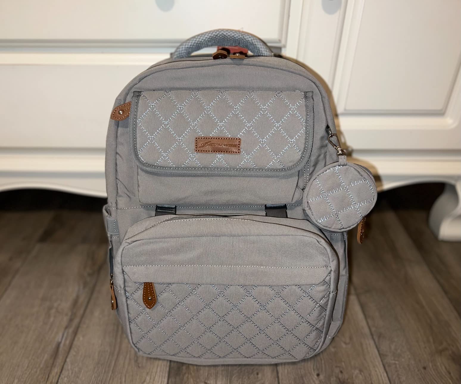 Maelstrom Large Diaper Bag,29L-45L Expandable Diaper Bag Backpack for 2 Kids/Twins Baby Stuff, with Removable Cross Body Bottle Bag for Mom/Dad, Stylish Baby Bag Gift for Boys/Girl-Pink customer photo 2