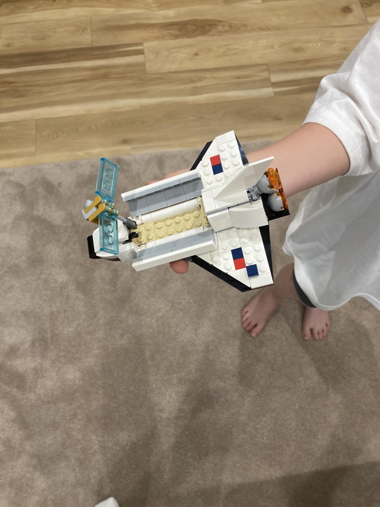 LEGO Creator 3 in 1 Space Shuttle Toys - Space Toys Building Set for Boys & Girls, Ages 6+ - Option to Build 2 Spaceships or Astronaut - Educational Gift for Kids Birthday & Holidays - 31134 customer photo 1