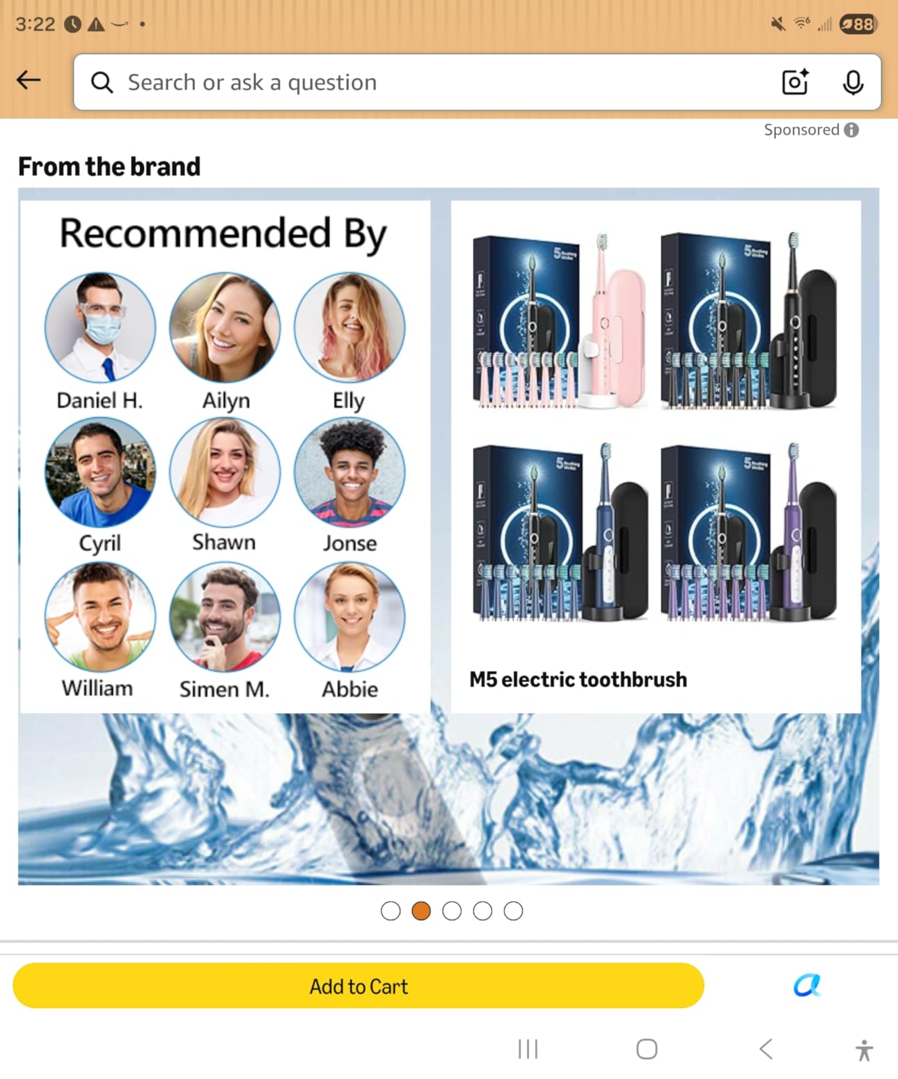 Rtauys M5 Sonic Electric Toothbrush for Adults and Kids - Rechargeable Electric Toothbrush Kids Ages 12+ and Adults with 8 Brush Heads & Travel Case, 120 Days Battery Life - Pink customer photo 2