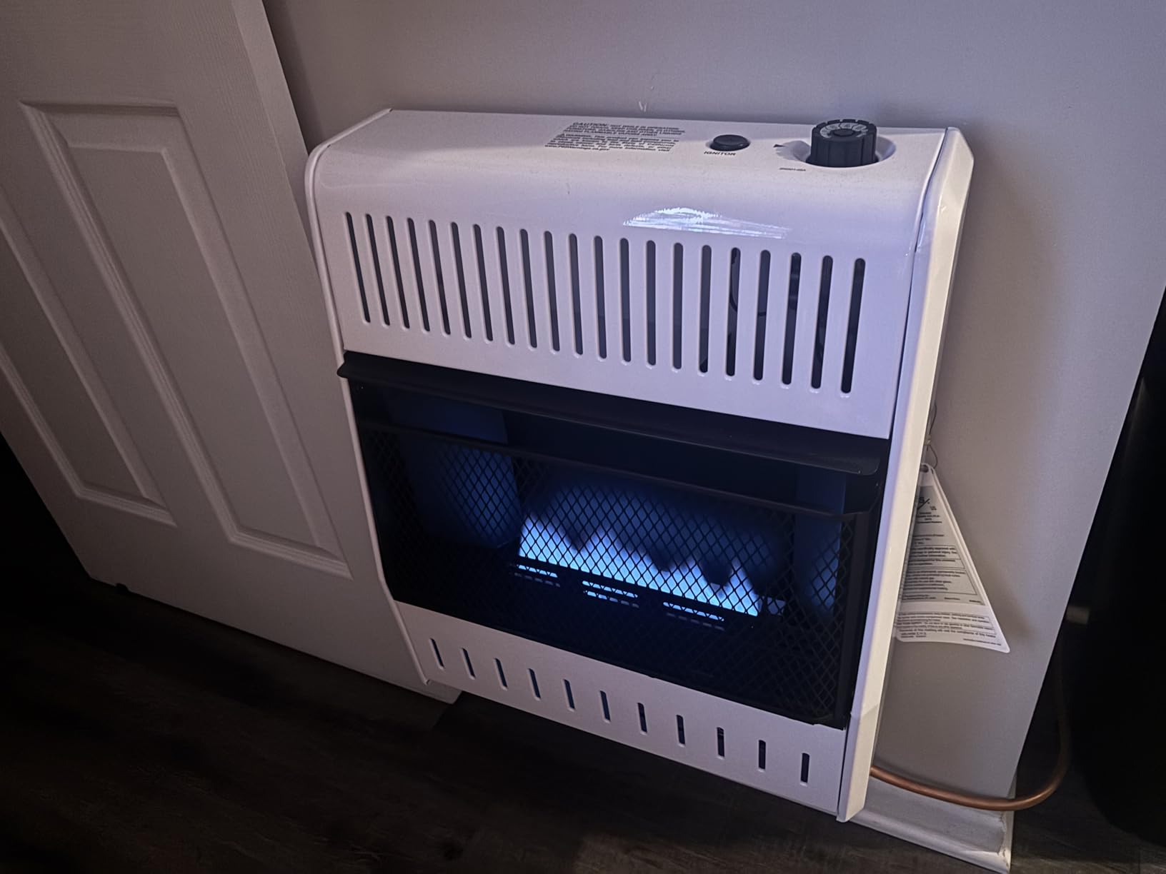 ProCom Heating Natural Gas Ventless Blue Flame Heater With Base Feet - 20,000 BTU, T-Stat Control - Model# MN200TBA-B customer photo 2