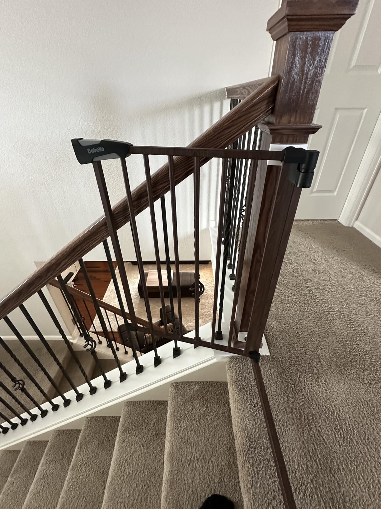 Babelio Baby Gate for Stairs No Drilling, 29-48 in PressGuard Dog Gate customer photo 1