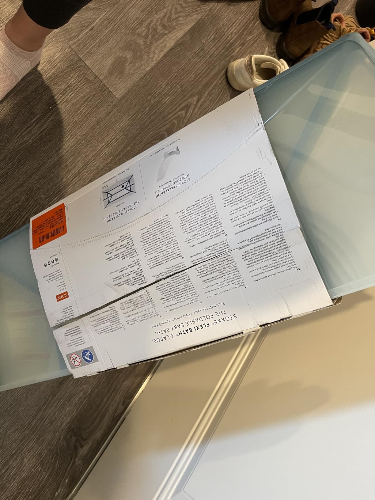 Stokke Flexi Bath Bundle - Foldable Bathtub + Newborn Support, Sandy Beige customer photo 1