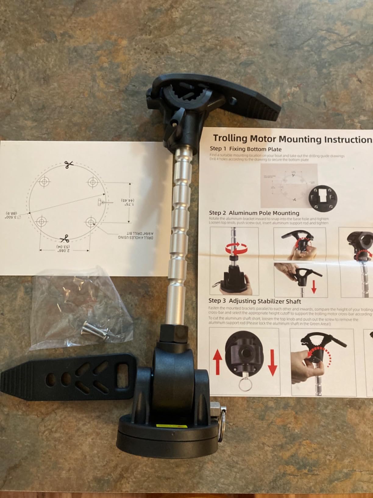 Trolling Motor Stabilizer Mount Trolling Motor Support for Minn Kota customer photo 1