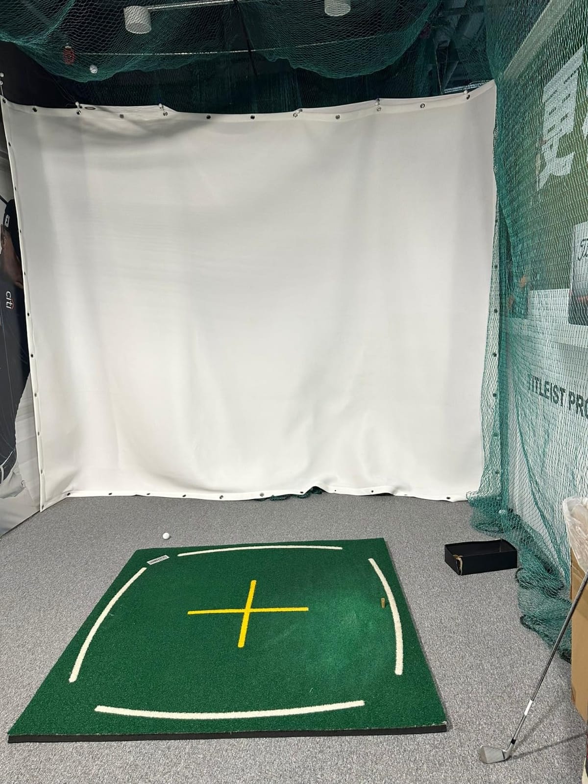 Golf Simulator Impact Screen, Premium Triple Layer Launch Monitor Projector Screen with HD Visuals, Indoor Practice Screen for Enclosure and Net, Hitting Screen with Grommets & Bungee Cords customer photo 1