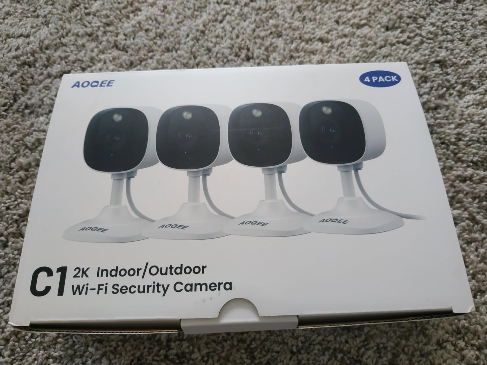 AOQEE 2K Cameras for Home Security, Indoor/Outdoor, Full Color, C1 2Pack customer photo 1