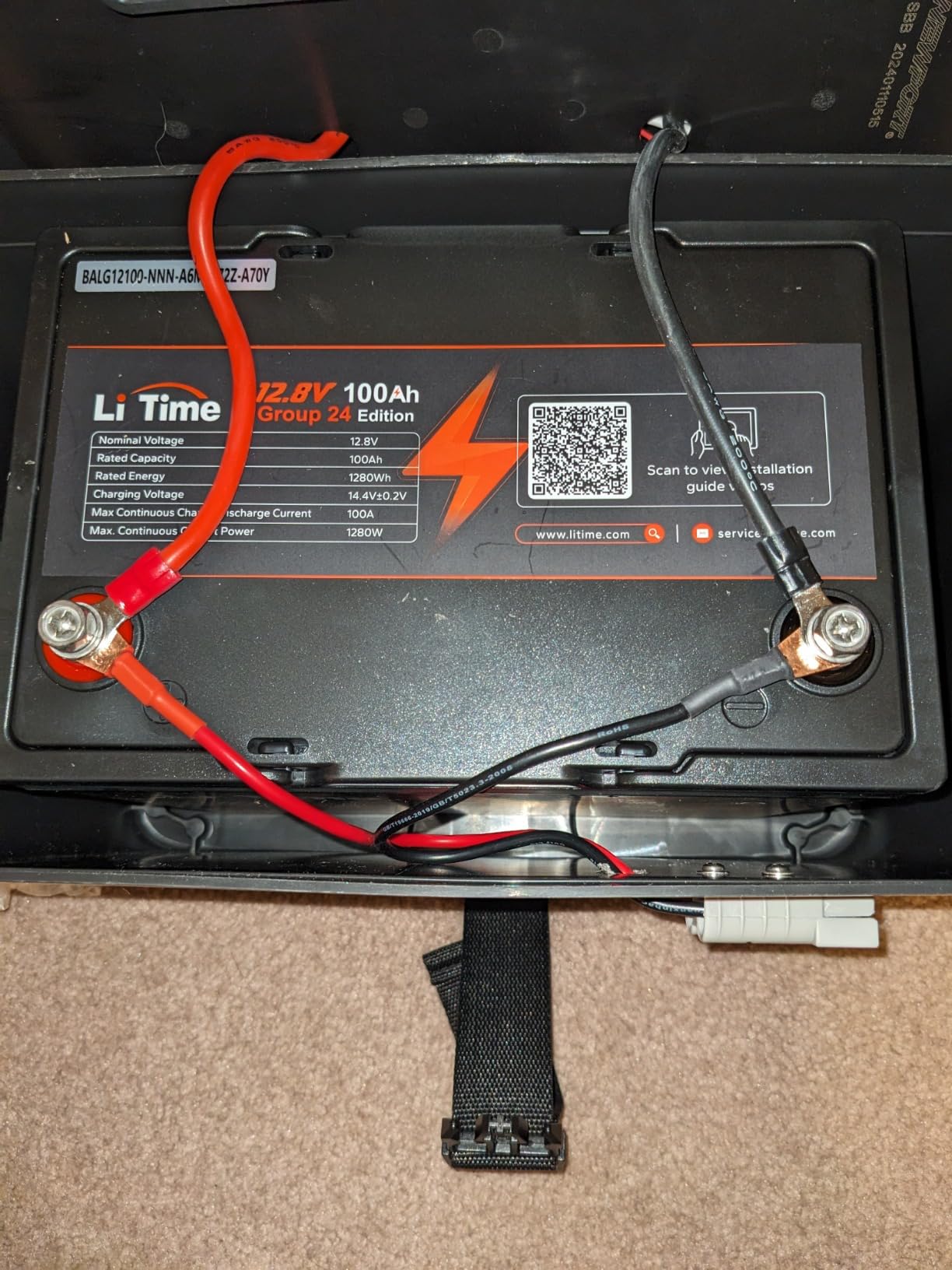 LiTime 12V 50Ah Trolling Motors LiFePO4 Lithium Battery for Fish Finder customer photo 2