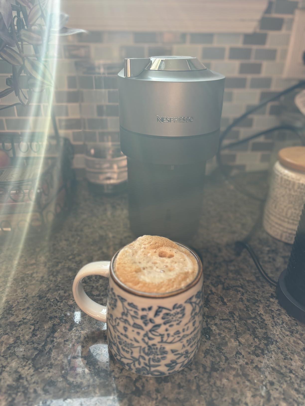 Nespresso Vertuo Pop+ Deluxe Coffee Machine with Frother, Matte Black Gold customer photo 2