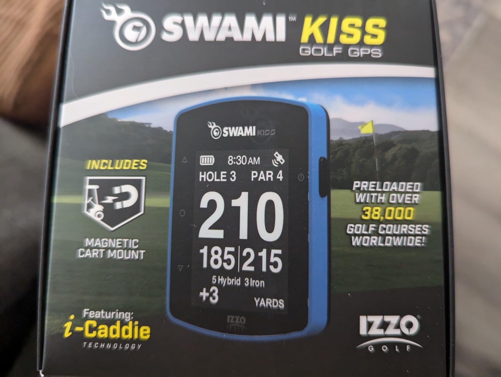 Swami KISS 2.0 Handheld Golf GPS Ragnefinder with Integrated Magnets - Blue customer photo 1