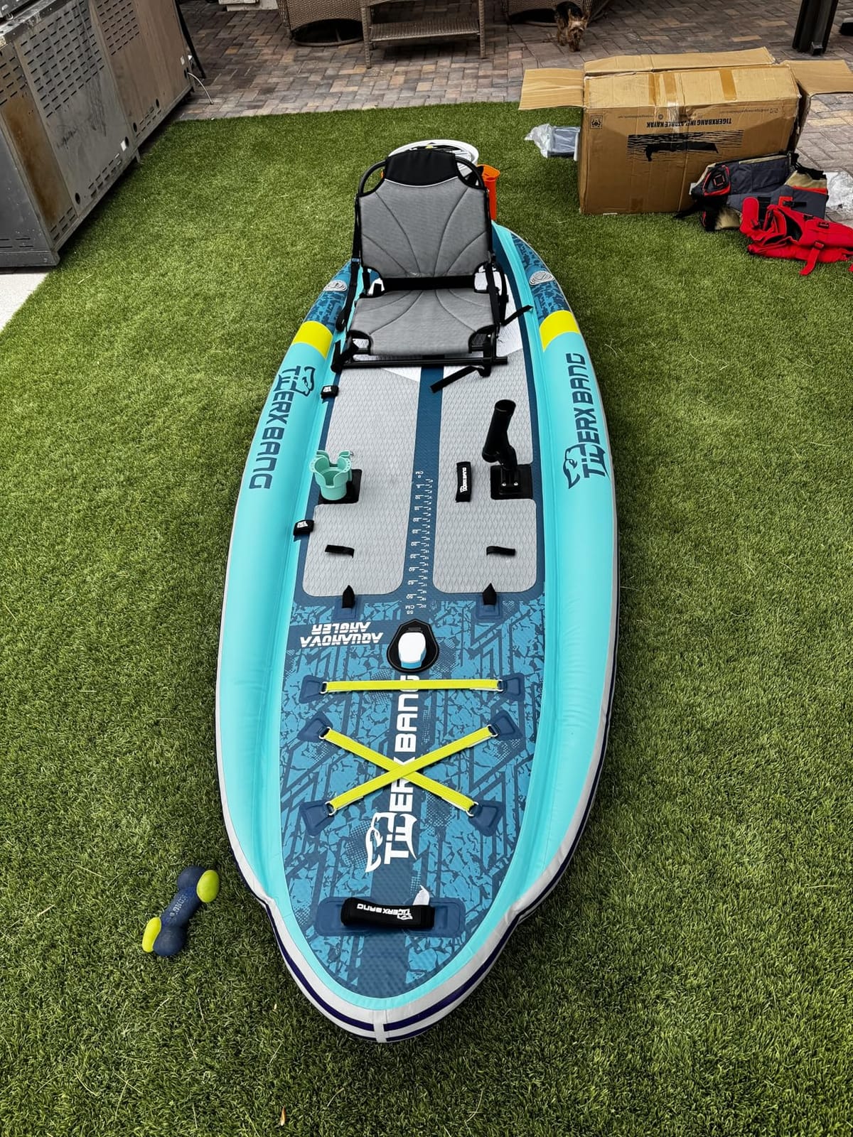 TIGERXBANG 11'x47''x8'' Inflatable Fishing Kayak, High-Performance Inflatable Kayak-Ideal for Water Fishing Activities, Equipped with Comfortable Seats and Camera Base Versatile Accessories customer photo 2