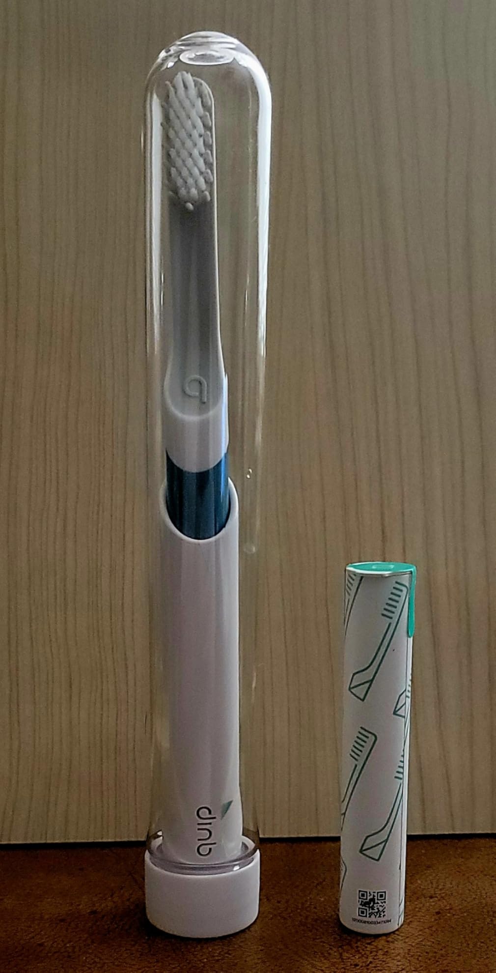 Quip Sonic Electric Toothbrush for Adults, Extra Brush Head, Marine Blue customer photo 1