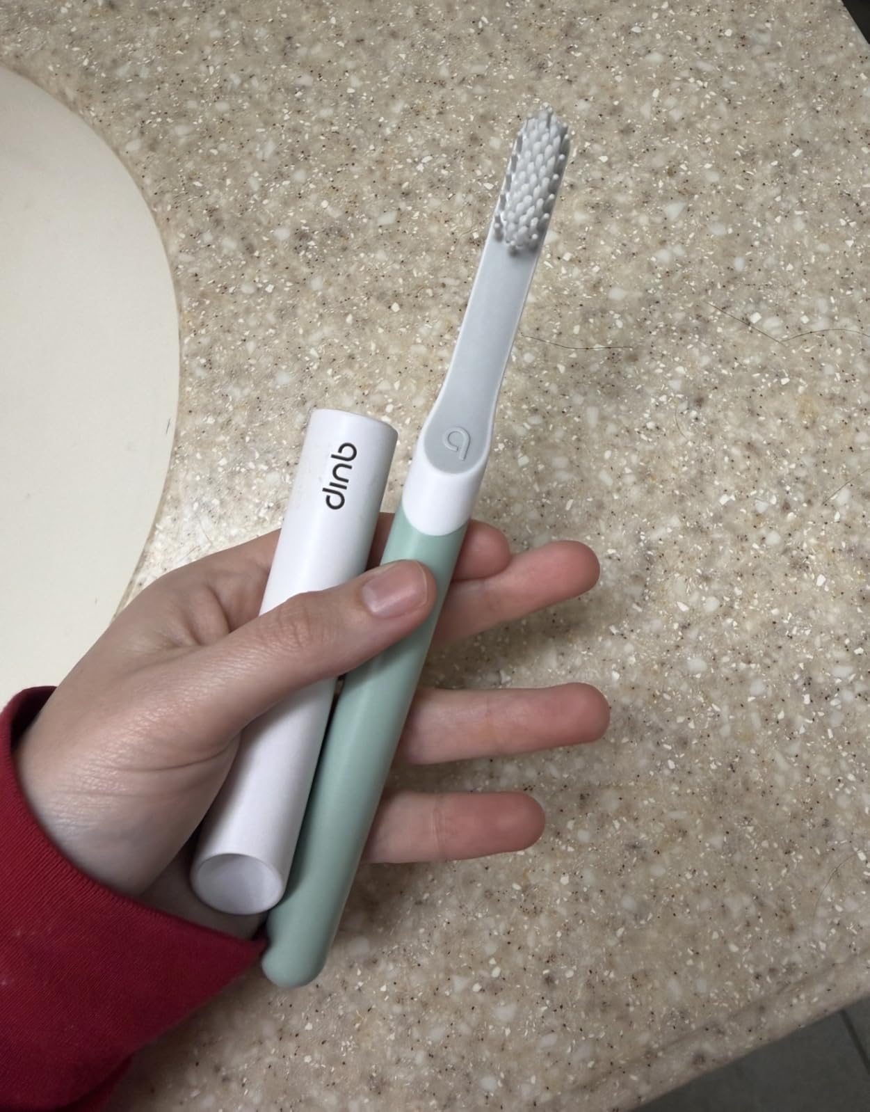 Quip Sonic Electric Toothbrush for Adults, Extra Brush Head, Marine Blue customer photo 2