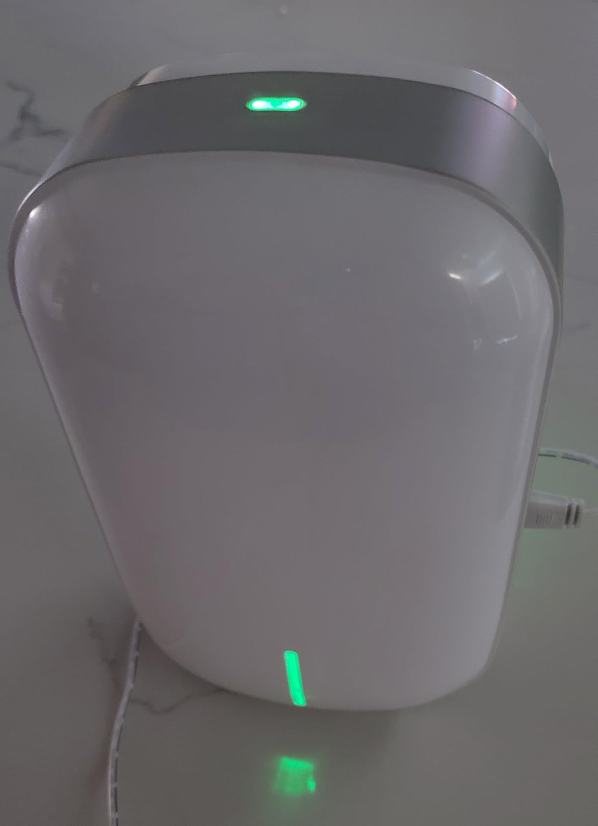 Mini Dehumidifier for Small Bathroom. Quiet. Auto Shut-OFF. Power Off Memory. Electric Dehumidifier for Small Space. Good for Bathroom Basement Bedroom Closet Safe Pantry RV Camper Yacht customer photo 1