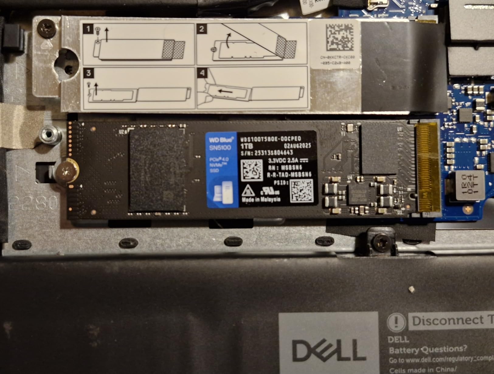 WD Blue SN5100 1TB NVMe SSD - M.2 2280, PCIe Gen 4.0, Internal Solid State Drive - Read Speeds Up to 7,100MB/s, Upgrade Storage for PC/Laptops - WDS100T5B0E customer photo 2