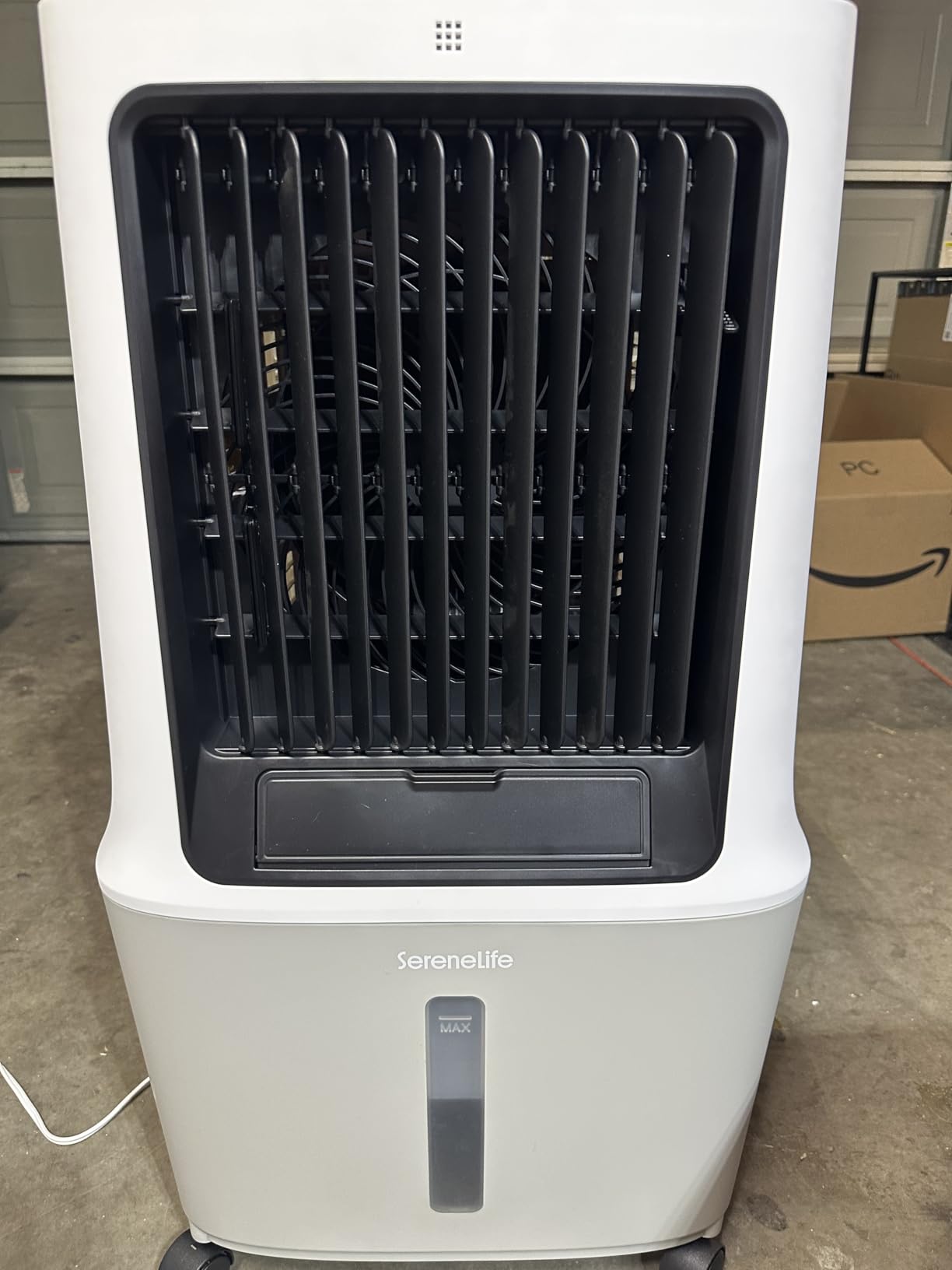 SereneLife Portable Swamp Cooler Air Conditioner - 2500 CFM Airflow, 8 Gallon Water Tank Portable Evaporative Air Cooler for Room & Outdoors, WiFi, Humidifier & Fan Modes, Ice Packs & Remote Included customer photo 2