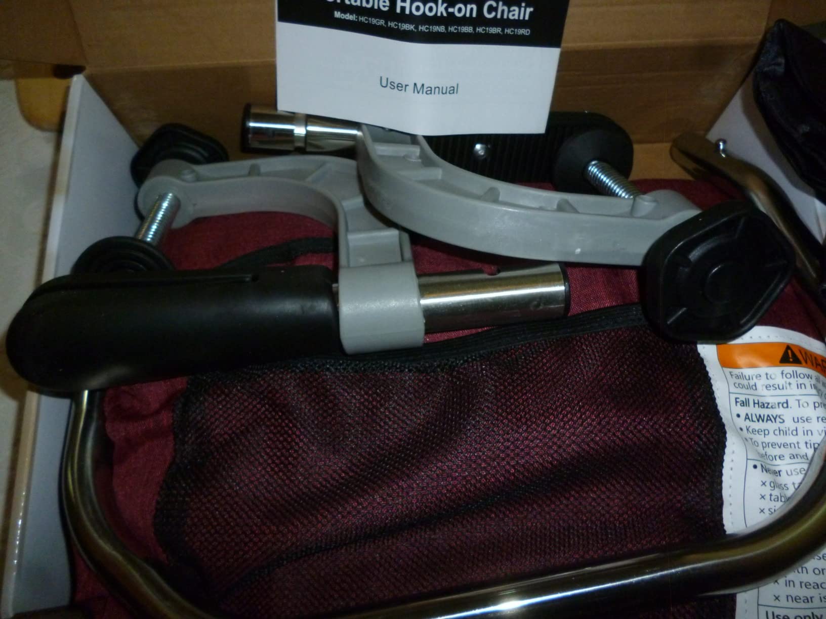 Toogel Hook-On High Chair, Portable Travel Seat for Baby 6-36 Months, Grey customer photo 2