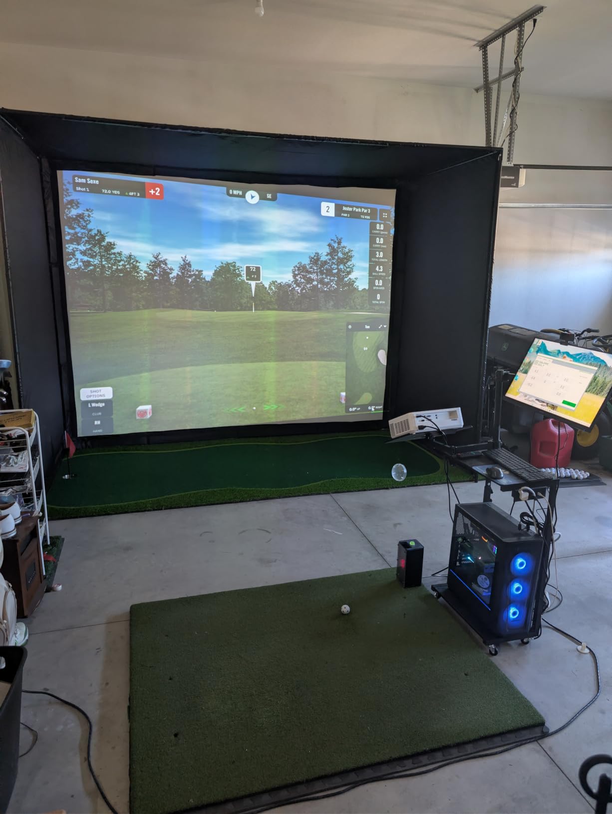 Golf Simulator Enclosure for Home Garage Indoor Sim Practice with Screen customer photo 2