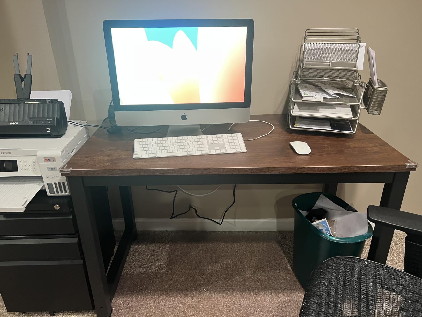 Tribesigns Modern Computer Desk, 63 x 31.5 inch Large Office Desk Computer Table Study Writing Desk Workstation for Home Office, Black customer photo 1