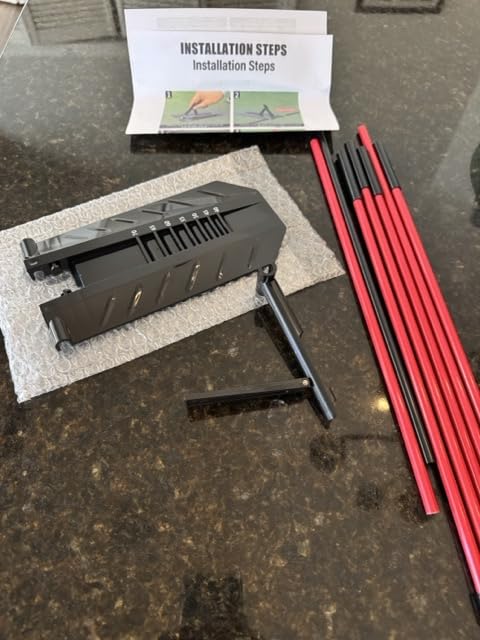 Golf Alignment Sticks Holder - Golf Sticks Alignment with Angle Plate Aid Golf Alignment Rods for Aiming, Putting, Full Swing Trainer, Posture Corrector Golf Training aid customer photo 1