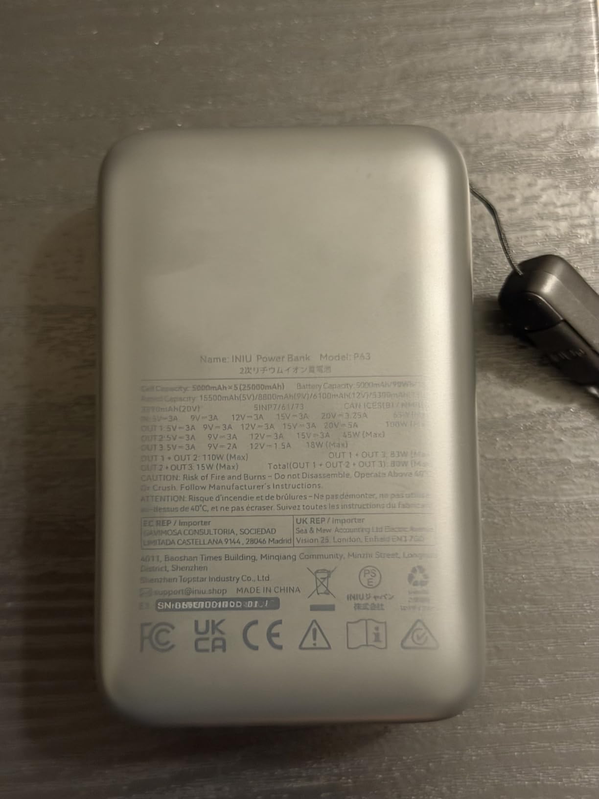 INIU Laptop Power Bank, Smallest 25000mAh 100W Fast Charging Battery Pack customer photo 2
