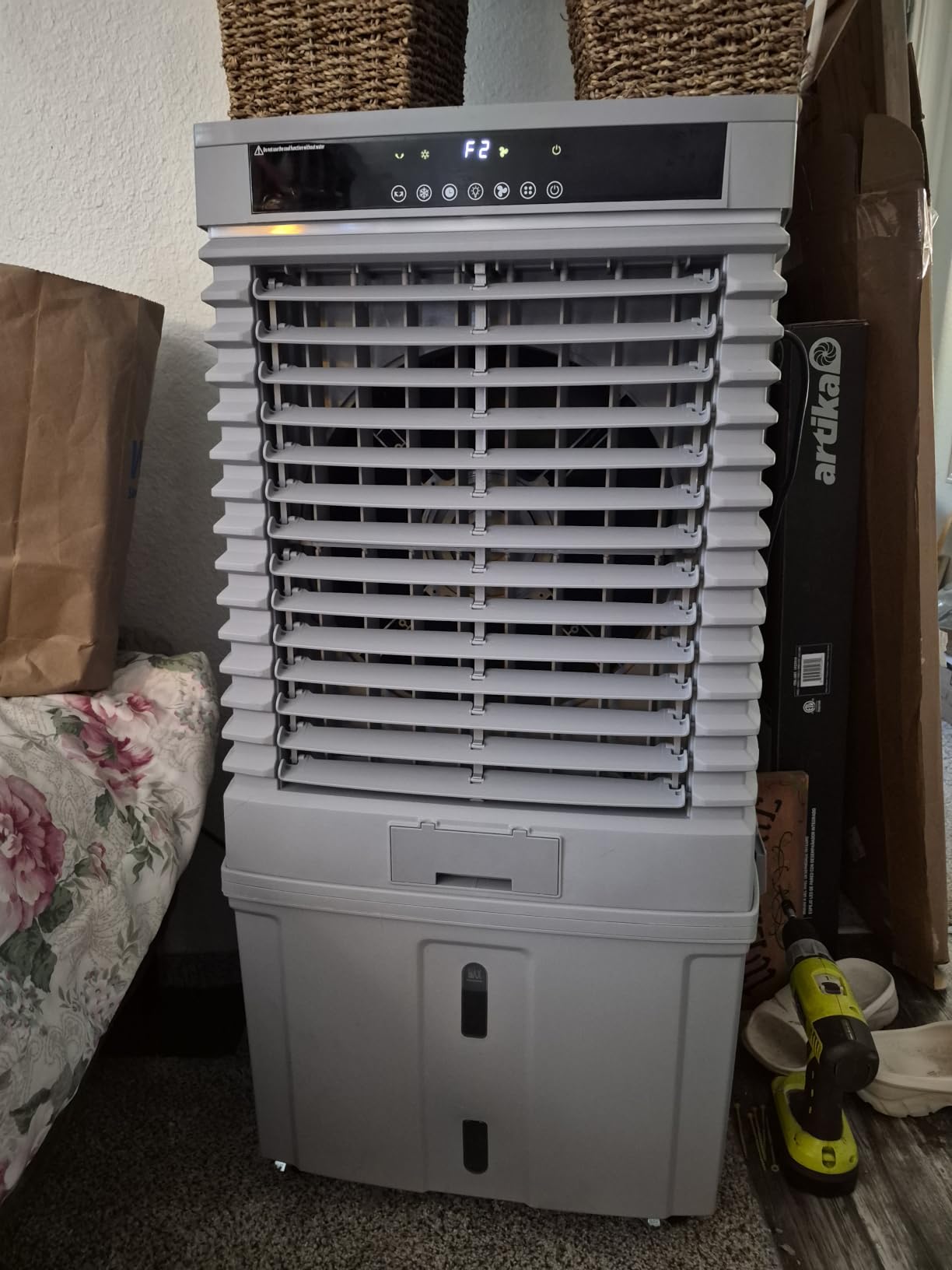 Uthfy 4000CFM Swamp Cooler for Large Room, 41” Evaporative Air Cooler with 13.5Gal Detachable Water Tank, 12H Timer, Ambient Light, 120° Oscillation, Indoor & Outdoor Air Conditioner for Patio, Garage customer photo 2