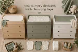 best nursery dressers with changing tops