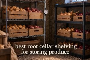 best root cellar shelving for storing produce