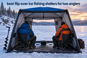 best flip over ice fishing shelters for two anglers